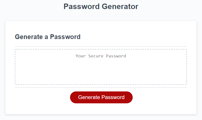 password generator screenshot